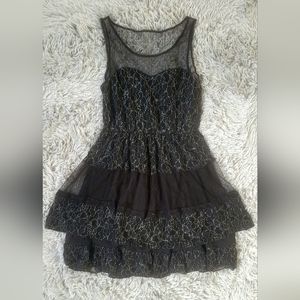 Black mesh cupcake dress